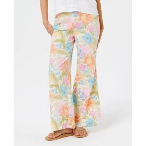 Rip Curl Womens Catalina Island Wide Leg Pants Multi Floral Tropical XS NWT